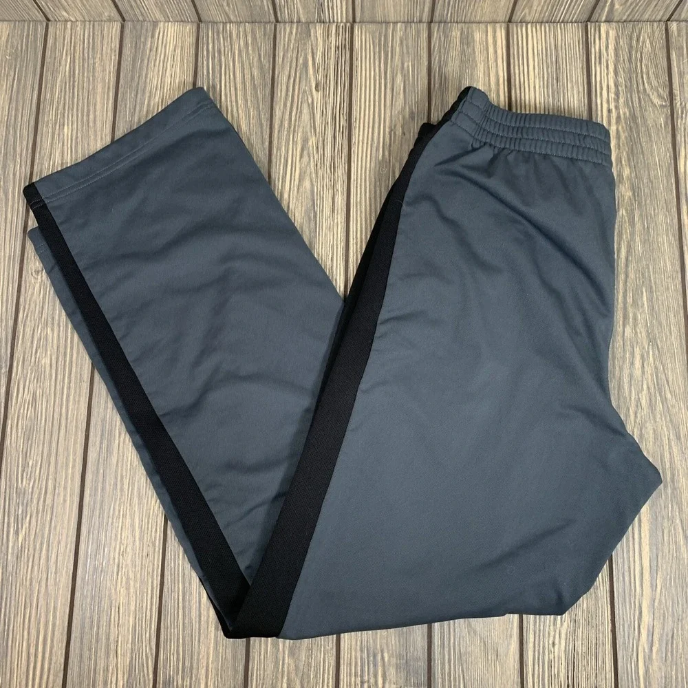 Adidas Mens Performance Athletic Sweat Pants Gray Black Pockets Sz Medium‎
